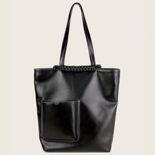 画像をギャラリービューアに読み込む, SAGAN Vienna / PAZAR BOOK TOTE / BLACK GRAPE LEATHER
