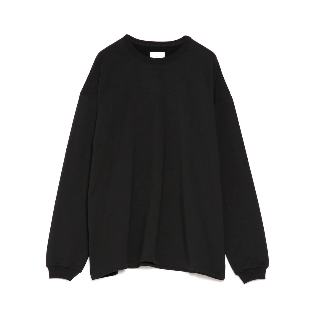 UNDECORATED / Recycle Organic Cotton Conpact Terry L/S T / BLACK
