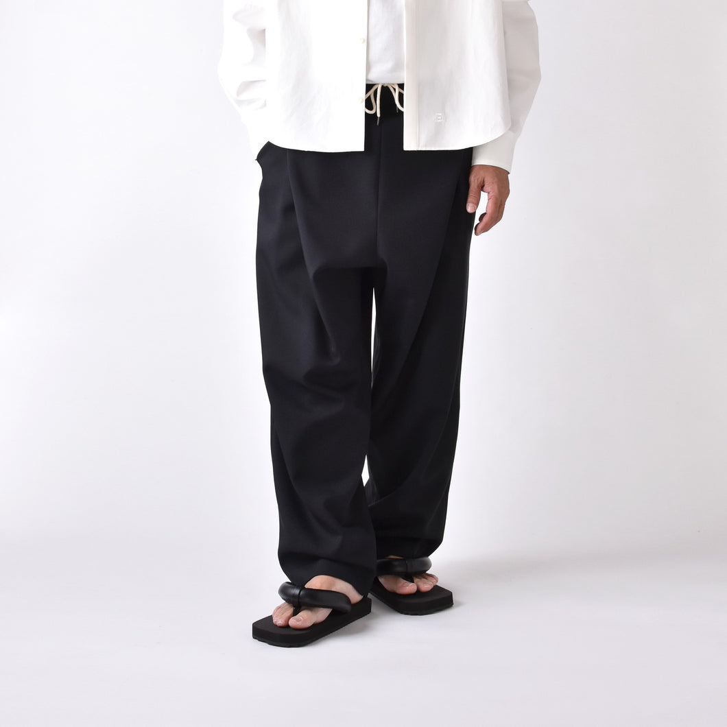 yoshiokubo × BREATH BY DELTA / RECYCLED POLYESTER TWILL WIDE PANTS / BLACK