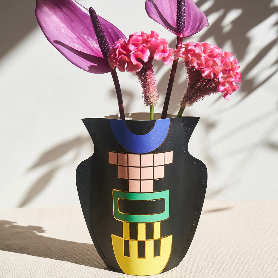 OCTAEVO / Mini Paper Vase / Templo BLACK