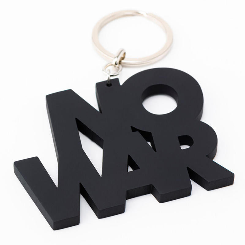 Kitayama Masakazu / “NO WAR” key ring (Aluminum) / Matte Black