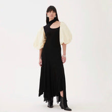 画像をギャラリービューアに読み込む, REJINA PYO / Tilly Dress / Tencel Black + Organic Cotton Off-White
